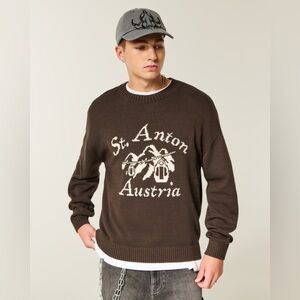 Boxy St. Anton Austria Graphic Crew Sweater